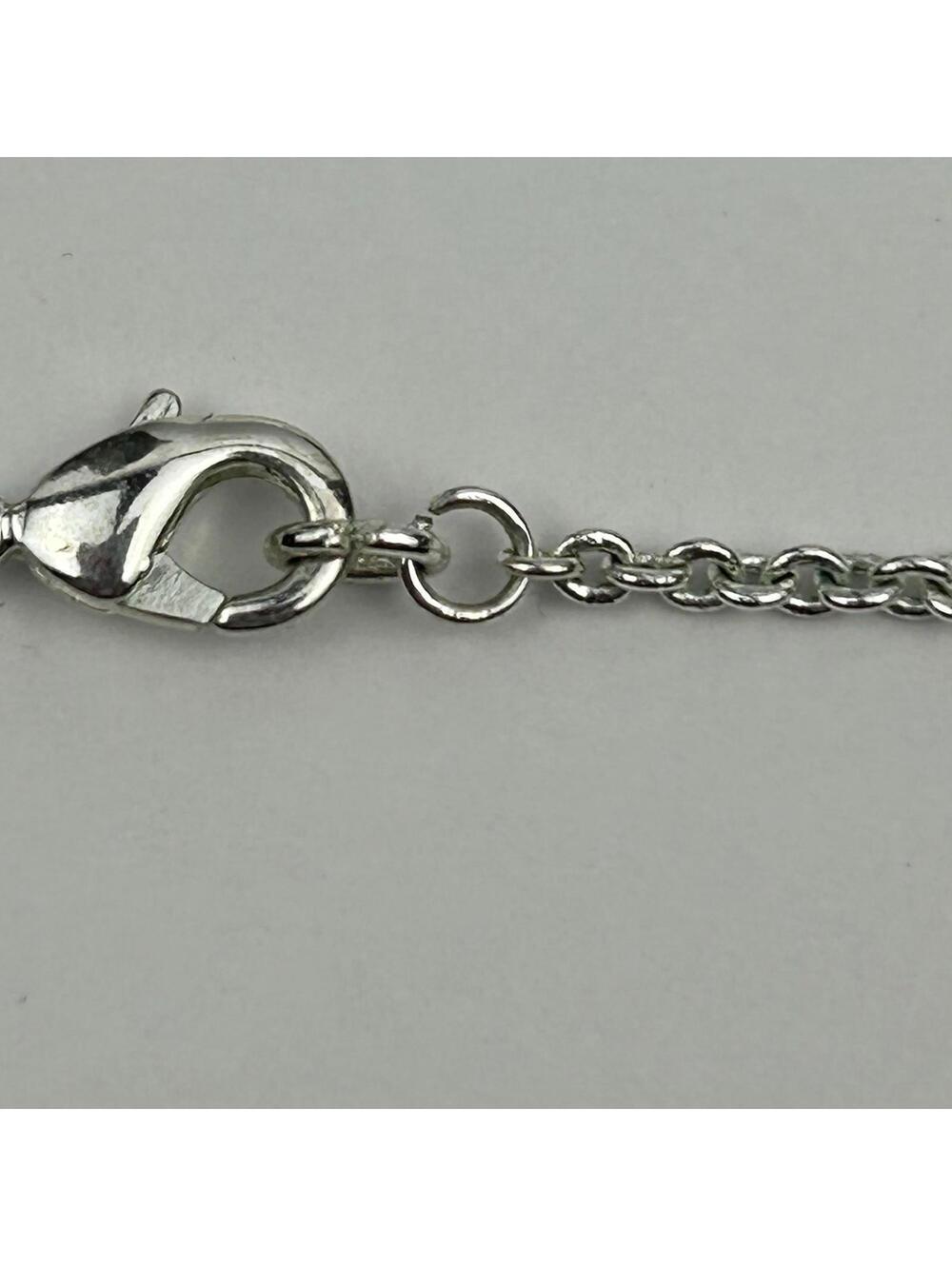 Vintage SD 925 Sterling Silver Mother of Pearl Heart Pendant Necklace White MOP - Picture 12 of 16